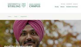 
							         Postgraduate | Study | University of Stirling, UAE								  
							    
