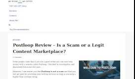
							         Postloop Review - Is a Scam or a Legit Content Marketplace? - My ...								  
							    