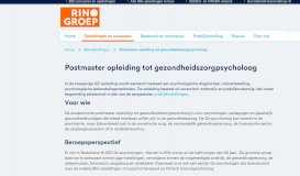 
							         Postmaster opleiding tot gezondheidszorgpsycholoog - RINO Groep								  
							    