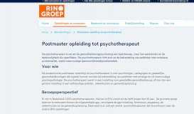 
							         Postmaster opleiding tot psychotherapeut - RINO Groep								  
							    