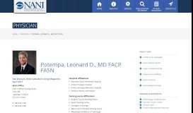 
							         Potempa, Leonard D., MD FACP FASN								  
							    
