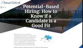 
							         Potential-Based Hiring | Fife | Smart Talent								  
							    