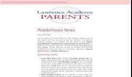 
							         Powderhouse News - Lawrence Academy								  
							    
