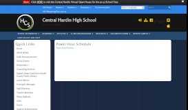 
							         Power Hour Schedule - Central Hardin High School								  
							    