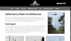 
							         Power Line Construction Support | California | Cedar Creek ...								  
							    