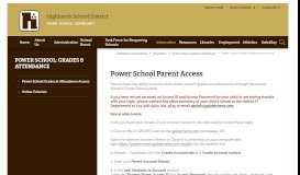 
							         Power School: Grades & Attendance - Highlands School District								  
							    
