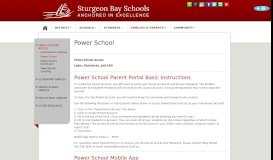 
							         Power School - Sturgeon Bay Schools								  
							    