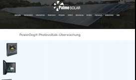 
							         PowerDog® Photovoltaik Überwachungssystem – Palme Solar GmbH								  
							    
