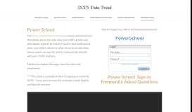 
							         PowerSchool - DCPS Data Portal								  
							    