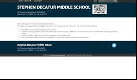 
							         Powerschool for Parents and Students - Stephen Decatur Middle School								  
							    