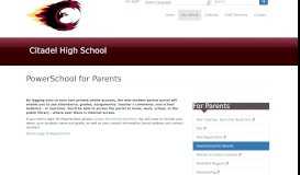 
							         PowerSchool for Parents | Citadel High								  
							    