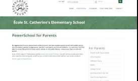 
							         PowerSchool for Parents | St. Catherine's Elementary								  
							    