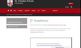 
							         PowerSchool for Parents - St. Charles School								  
							    