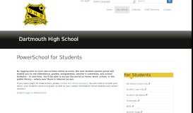 
							         PowerSchool for Students | Dartmouth High								  
							    