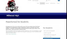 
							         PowerSchool for Students | Millwood High								  
							    