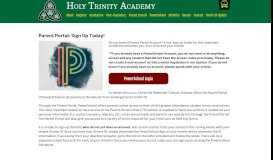 
							         PowerSchool - Holy Trinity Academy								  
							    