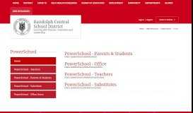 
							         PowerSchool / Home - Randolph Central School District								  
							    