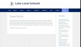 
							         PowerSchool – Lake Local Schools								  
							    