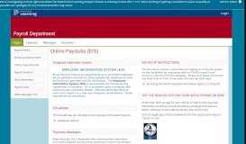
							         PowerSchool Learning : Payroll Department : Online Paystubs (EIS)								  
							    