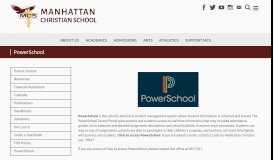
							         PowerSchool - Manhattan Christian School								  
							    