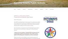 
							         PowerSchool Mobile App News - Caroline County Public Schools								  
							    