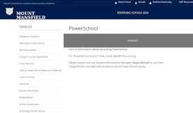 
							         PowerSchool - Mount Mansfield Union High School								  
							    