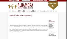 
							         PowerSchool Online Enrollment – Online Enrollment – Alhambra ...								  
							    