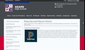 
							         PowerSchool Parent Portal - Adams High School								  
							    