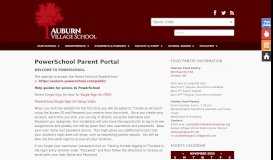 
							         PowerSchool Parent Portal - Auburn Village School								  
							    