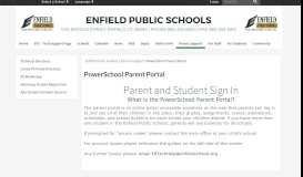 
							         PowerSchool Parent Portal - Enfield Public Schools								  
							    