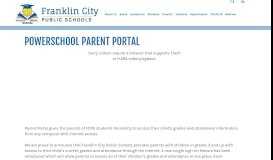 
							         PowerSchool Parent Portal - Franklin City Public Schools								  
							    