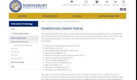 
							         PowerSchool Parent Portal | Information Technology - Shrewsbury								  
							    