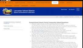 
							         PowerSchool Parent Portal / Portal FAQ - Lancaster School District								  
							    