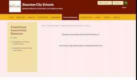 
							         PowerSchool Parent Portal Resources / Home - Staunton City Schools								  
							    