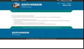 
							         PowerSchool Parent Portal - South Windsor Public Schools								  
							    