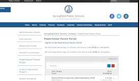 
							         PowerSchool Parent Portal - Springfield Public Schools								  
							    