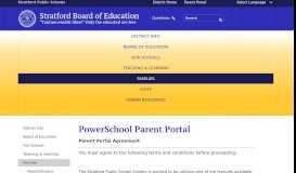 
							         PowerSchool Parent Portal - Stratford Public Schools								  
							    