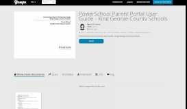 
							         PowerSchool Parent Portal User Guide - King George County Schools								  
							    