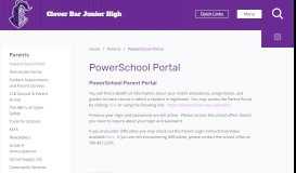
							         PowerSchool Portal | Clover Bar Junior High								  
							    