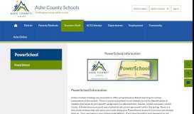 
							         PowerSchool / PowerSchool - Ashe County Schools								  
							    