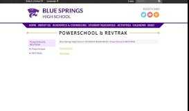 
							         PowerSchool & REVTRAK - Blue Springs High School								  
							    