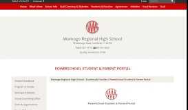 
							         PowerSchool Student & Parent Portal - Wamogo Regional High School								  
							    