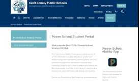 
							         PowerSchool Student Portal - Cecil County Public Schools								  
							    