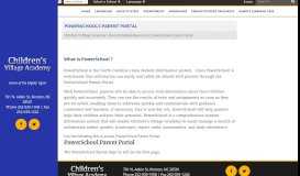 
							         PowerSchools Parent Portal - Children's Village Academy								  
							    