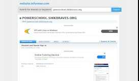 
							         powerschool.shikbraves.org at WI. Student and Parent Sign In								  
							    
