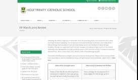 
							         PP March 2015 Review | Holy Trinity Catholic School								  
							    