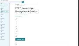 
							         PP27_Knowledge Management @ Wipro | Knowledge Management ...								  
							    