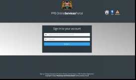 
							         PPB - Online Services Portal								  
							    