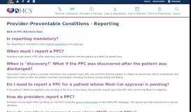 
							         PPC Reporting - California Department of Health Care Services - CA.gov								  
							    