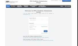 
							         PPI's Problem Submission Portal: Users								  
							    